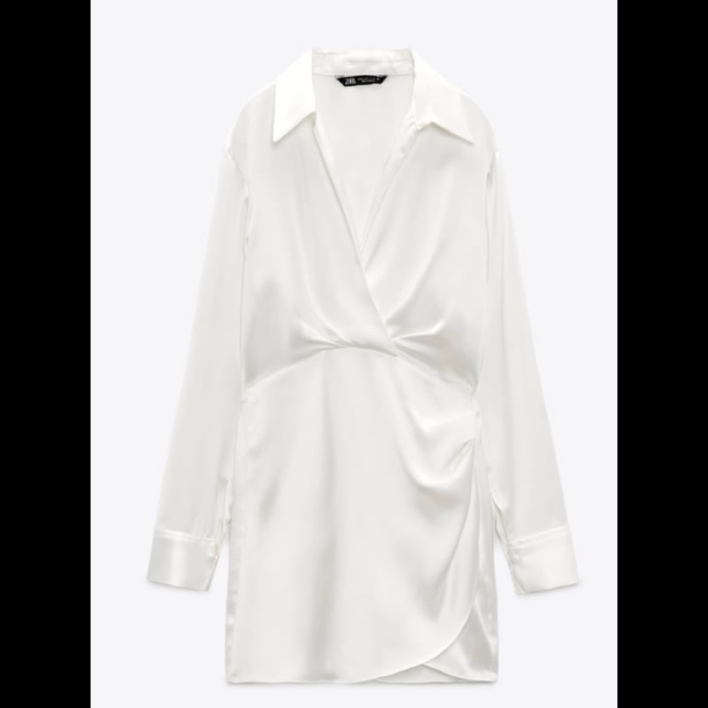 NWT Zara short satin effect dress